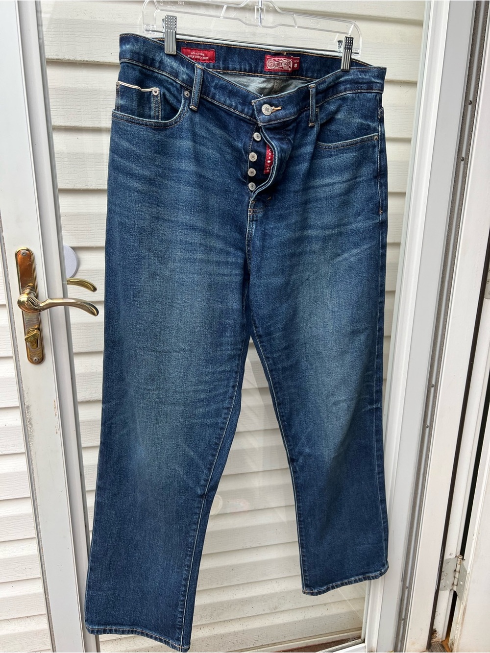 Lucky Brand Lucky Legend Womens 90s Loose High Rise Crop Jeans Blue 14/32